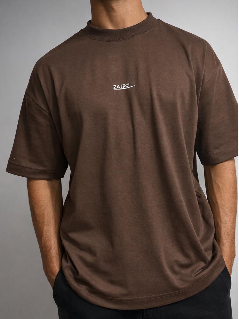 Camiseta oversized Marrom